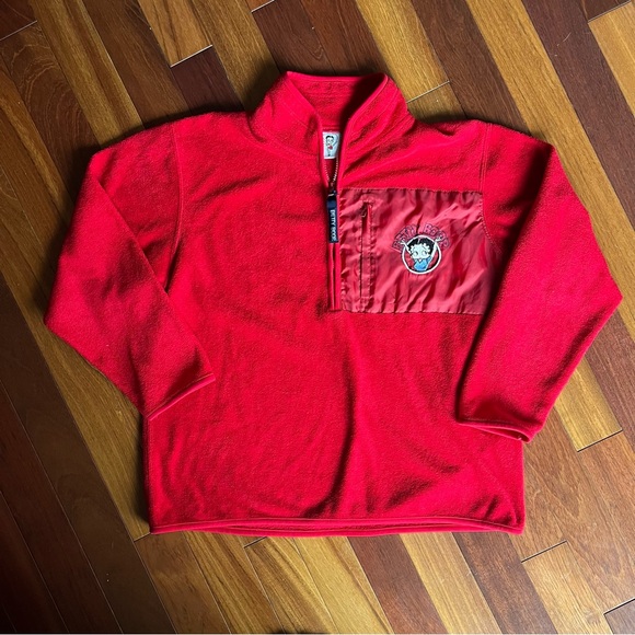 Tops - VINTAGE 2001 BETTY BOOP QUARTER ZIP FLEECE PULLOVER